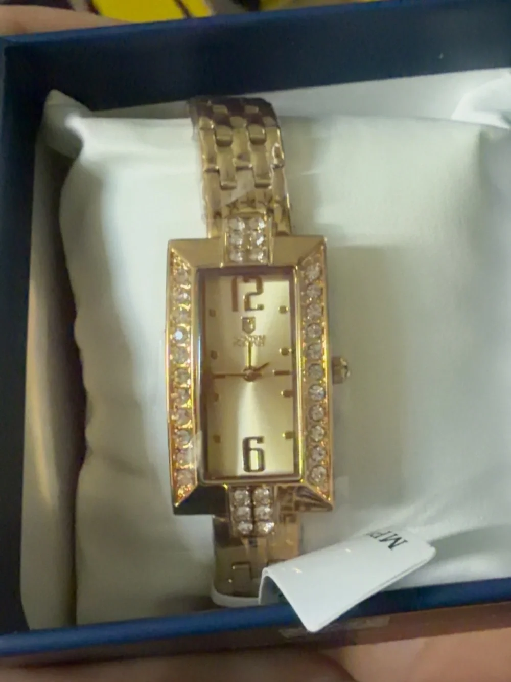 Invicta Gold-Tone Crystal Accent Rectangular Women's Watch